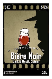 Etikett for Biere Noir Dark Saison