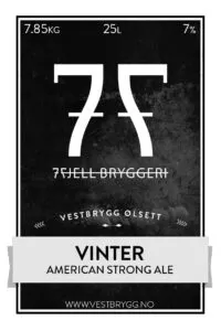Etikett av 7 Fjell Vinter American Strong Ale