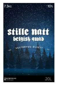 Fjellsiden - bilde av etikett for øl Stille natt - Belgisk quad