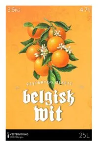 Label for Vestbrygg Belgisk Wit
