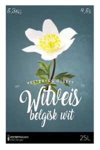Etikett av Vestbrygg Witveis Belgisk Wit