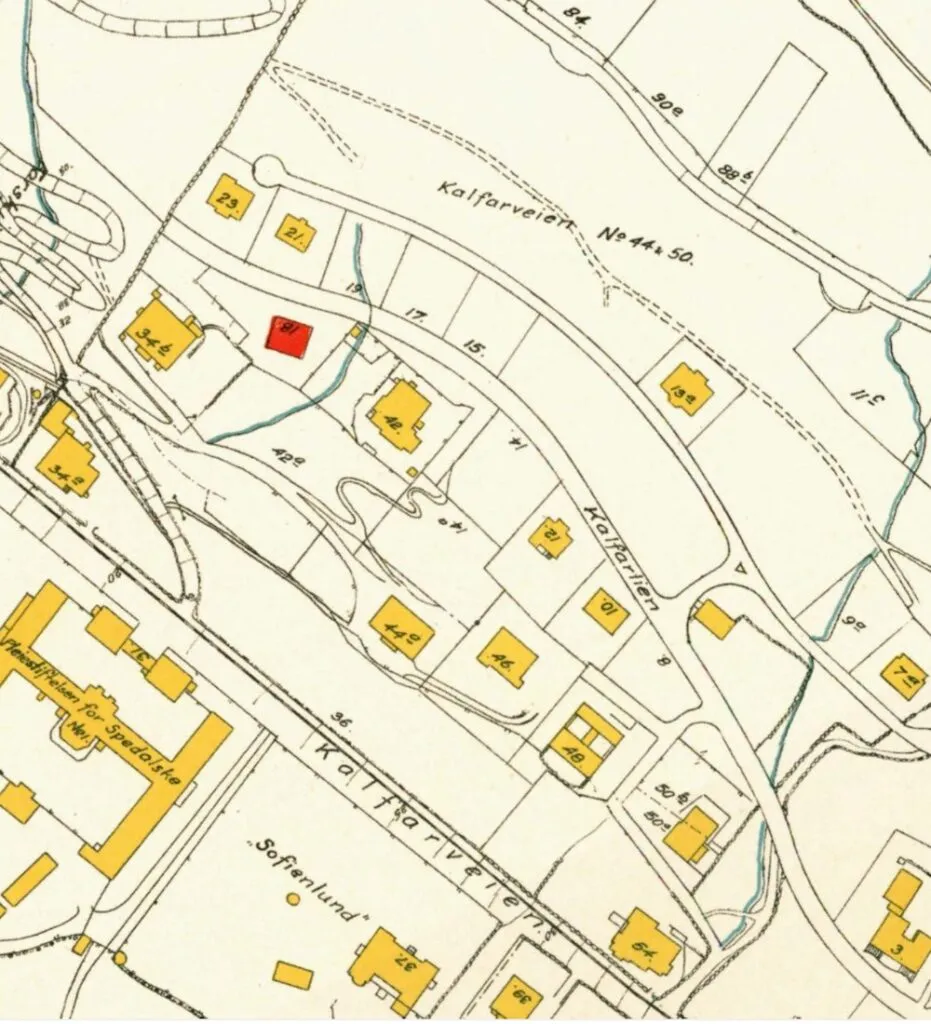 Kart Lille Kalfaret med adresser Kalfarveien