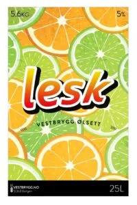 Etikett for Lesk Golden Ale Ølsett