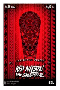 Etikett for Red Nelson New Zealand Red Ale