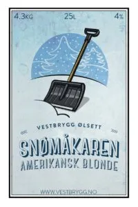 Etikett av Vestbrygg Snømåkaren Amerikansk Blonde