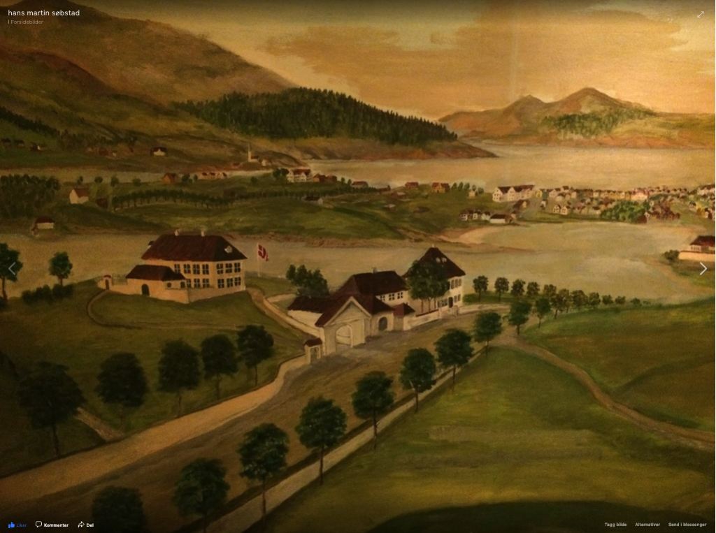 Fjellsiden - Kalfaret 1807 malt av sjøkaptein Hans Martin Søbstad