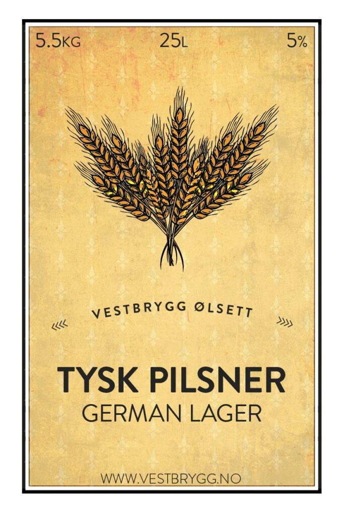 Etikett av Vestbrygg Tysk Pilsner