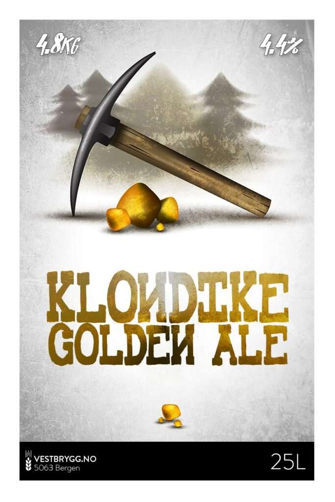 Etikett av Vestbrygg Klondike Golden Ale