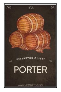 Etikett for Vestbrygg Porter