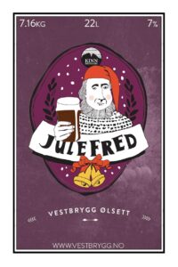 Bilde av logo for Kinn Bryggeri sin Julefred øl.